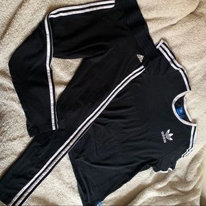 Adidas Women’s Leggings and Matching Shirt